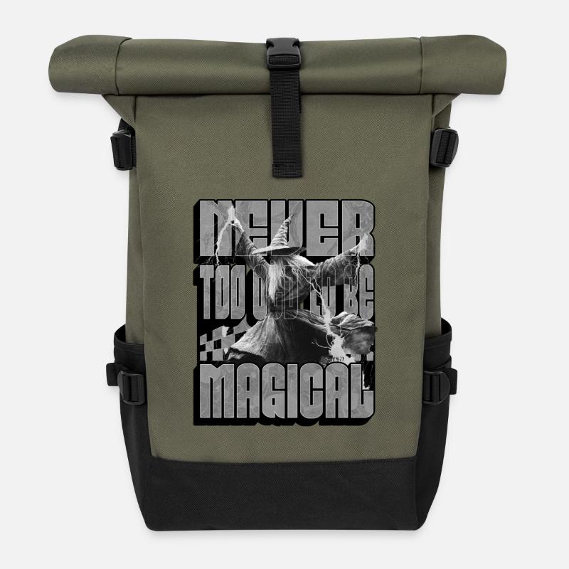Magical Wizard - Roll Top Backpack - olive/black