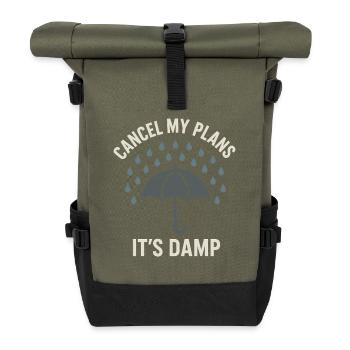 Wetter Drama Humor Geschenk Regen Schnee - Rolltop Rucksack - Olive/Schwarz - Vorne