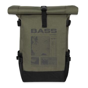 Bassgitarrenliebhaber Bassist Streetwear - Rolltop Rucksack - Olive/Schwarz - Vorne