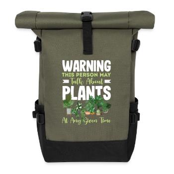 Garten- Und Pflanzenliebhaber Geschenke - Rolltop Rucksack - Olive/Schwarz - Vorne
