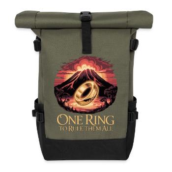 Volcanic Ring Crest - Roll Top Backpack - olive/black - Front