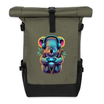 Koala Gaming Animal Video Games Funny Koala - Roll Top Backpack - olive/black - Front