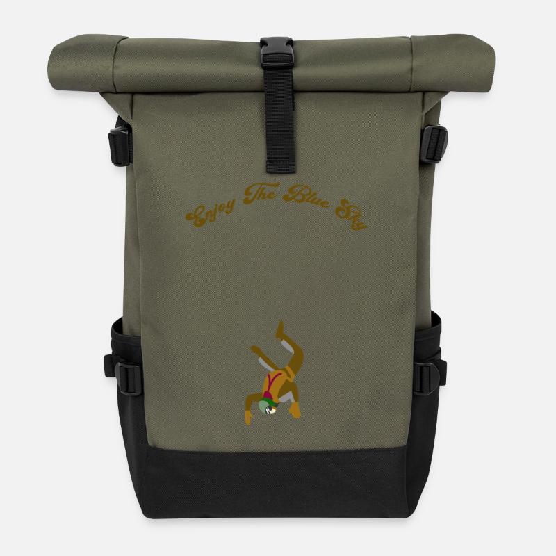Profitez du ciel bleu - Sac à dos roll top - olive/noir