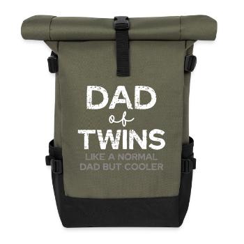 Father Twins – Cool Dad - Roll Top Backpack - olive/black - Front