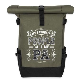 Les personnes préférées m’appellent PA - Sac à dos roll top - olive/noir - Devant