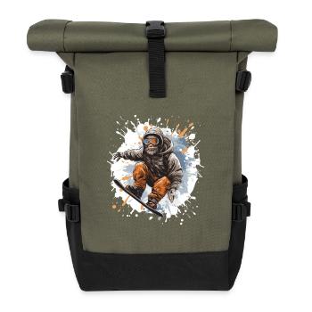 Singe Snowboard - Sac à dos roll top - olive/noir - Devant
