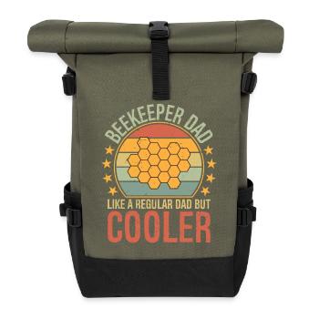 Beekeeper Dad Like Regular Dad But Cooler Father's - Roll Top Backpack - olive/black - Front