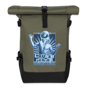 Hardtekk Tekke Ostdeutschland - Rolltop Rucksack - Olive/Schwarz - Vorne