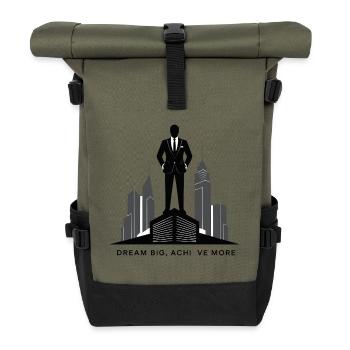 Executive Skyline Ambition Silhouette - Roll Top Backpack - olive/black - Front