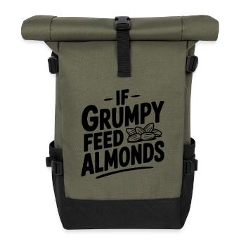 Si Grumpy donne à manger aux amandes - Sac à dos roll top - olive/noir - Devant