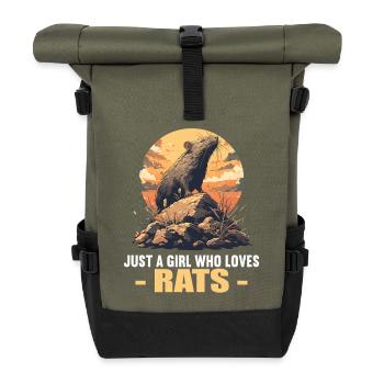 Rat Rat - Roll Top Backpack - olive/black - Front