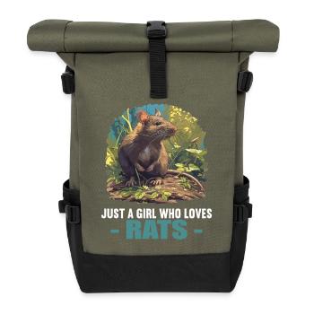 Rat Rat - Roll Top Backpack - olive/black - Front