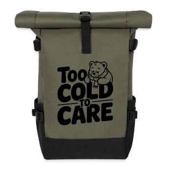 Trop froid pour s’en soucier - Sac à dos roll top - olive/noir - Devant