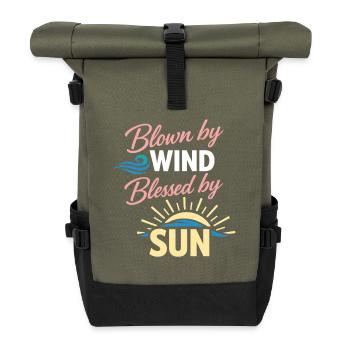 Les poils de mer s’en fichent - Sac à dos roll top - olive/noir - Devant
