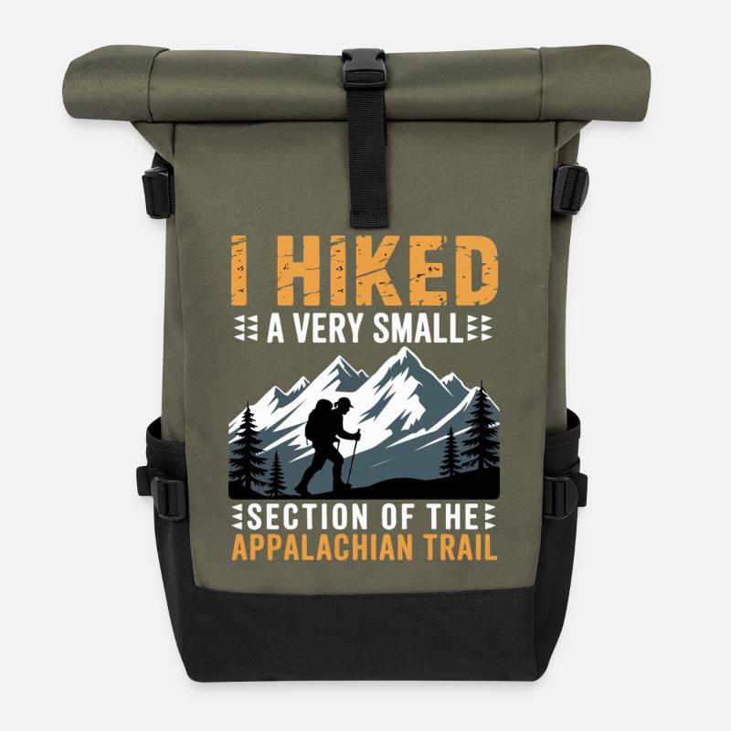I Hiked A Very Small Section The Appalachian Trail - Roll Top Backpack - olive/black