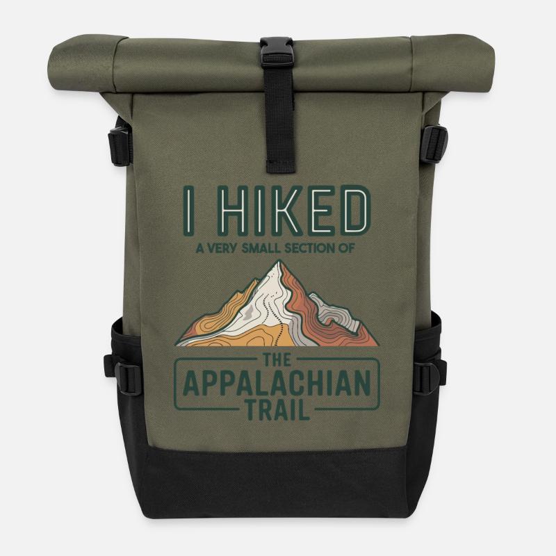 I Hiked A Very Small Section The Appalachian Trail - Roll Top Backpack - olive/black
