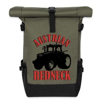Austrian Redneck – Alpine style with tractor and beer - Roll Top Backpack - olive/black - Front