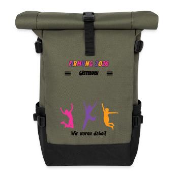 Confirmation 2026 Guestbook Outfit Sacrament Faith - Roll Top Backpack - olive/black - Front
