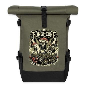 Fungi Core Mosh Pit Maestros Mushroom Metal - Roll Top Backpack - olive/black - Front