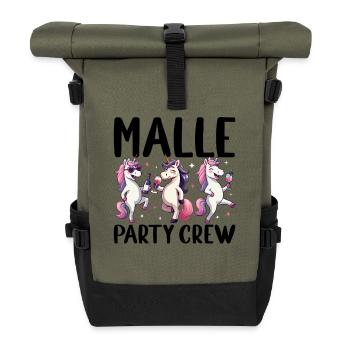 Malle Party Crew Party Holiday Malle - Roll Top Backpack - olive/black - Front