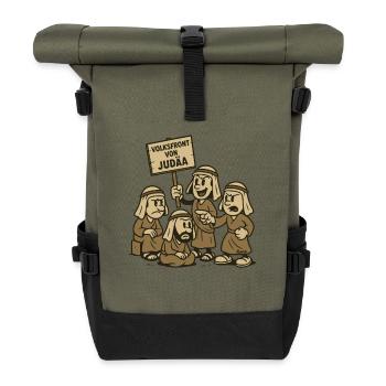 Popular Front of Judea Parody - Roll Top Backpack - olive/black - Front