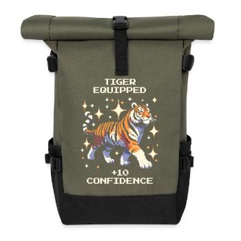 Tiger Loadout: +10 Confidence | Tiger - Roll Top Backpack - olive/black - Front
