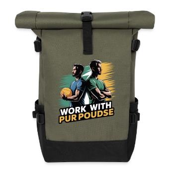 Work with Purpose Motivation Sport Design - Rolltop Rucksack - Olive/Schwarz - Vorne