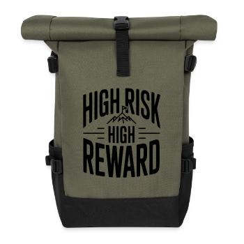 High Risk High Reward - Roll Top Backpack - olive/black - Front