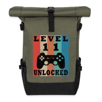 Level 11 Freigeschaltet Controller - Rolltop Rucksack - Olive/Schwarz - Vorne