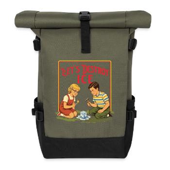 Let’s Destroy Immigration Justice Pro Human Ri - Roll Top Backpack - olive/black - Front