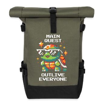 Quête principale : Vivre plus longtemps | Tortue - Sac à dos roll top - olive/noir - Devant