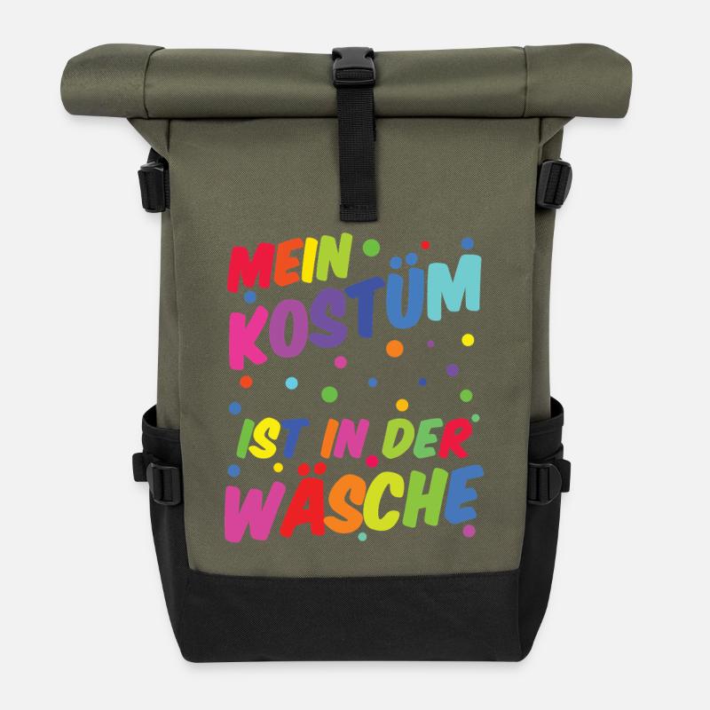 Le costume du Carnaval 2026 est à la lavage - Sac à dos roll top - olive/noir