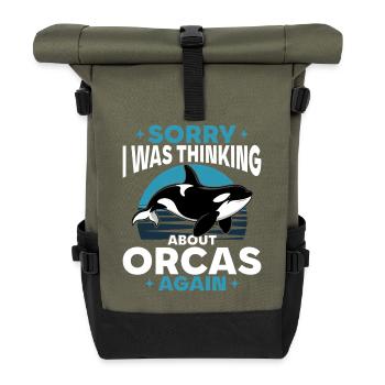 Funny Orca - Rolltop Rucksack - Olive/Schwarz - Vorne