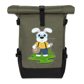 Rabbit Farmer Harke Farm - Roll Top Backpack - olive/black - Front