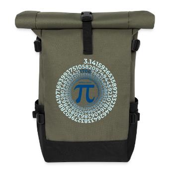 Pi Inventor | William Jones 1706 Numéro du cercle - Sac à dos roll top - olive/noir - Devant