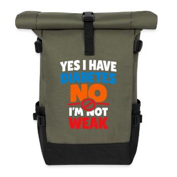 Blutzucker-insulin-unterstützung Typ Eins Stolz - Rolltop Rucksack - Olive/Schwarz - Vorne