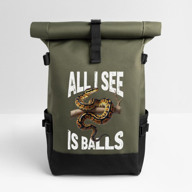 Königspython Schlangen Liebhaber Terrarium Python Rolltop Rucksack