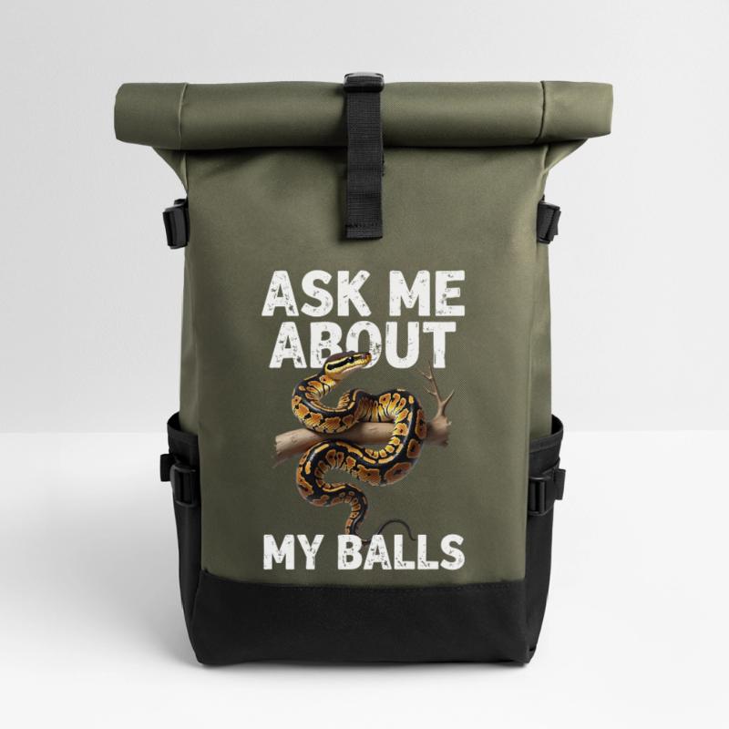 Königspython Schlangen Liebhaber Terrarium Python Rolltop Rucksack