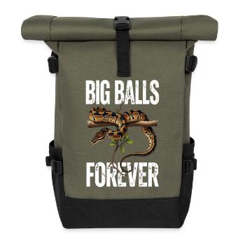 King Python Snakes Lover Terrarium Python - Roll Top Backpack - olive/black - Front