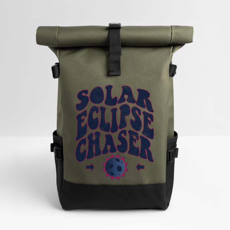 Solar eclipse chaser Roll Top Backpack
