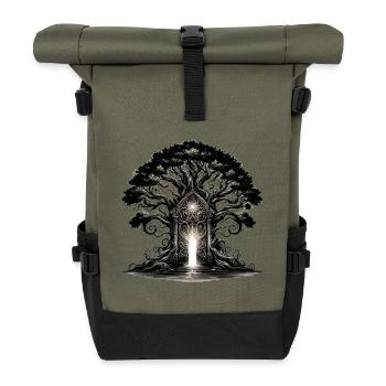Porte de Lumière de l’Arbre de Cristal - Sac à dos roll top - olive/noir - Devant