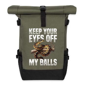 King Python Snakes Lover Terrarium Python - Roll Top Backpack - olive/black - Front