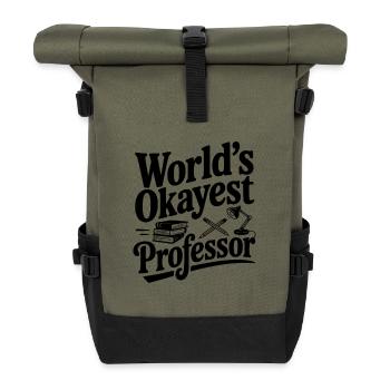 Der beste Professor der Welt - Rolltop Rucksack - Olive/Schwarz - Vorne