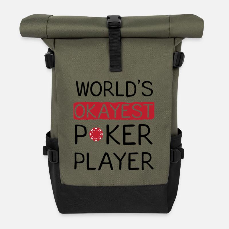 Conception de citation drôle pour le joueur de poker le plus correct - Sac à dos roll top - olive/noir