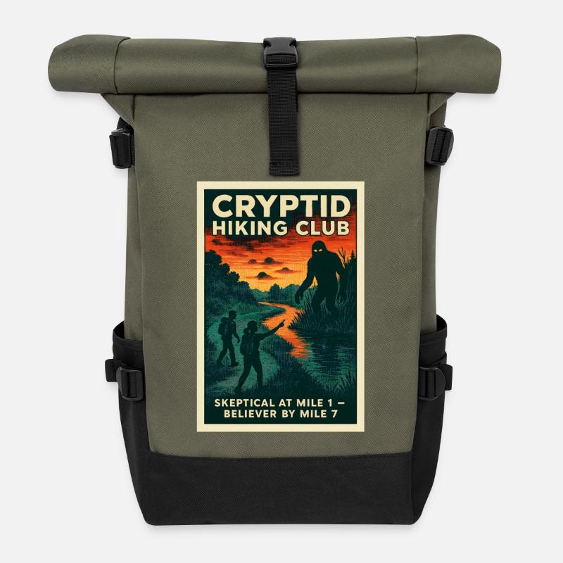 Vom Skeptiker zum Gläubigen | Wanderhumor - Rolltop Rucksack - Olive/Schwarz