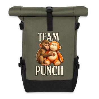 Monkey Punch Baby Graphic Little Punch Big Love - Sac à dos roll top - olive/noir - Devant