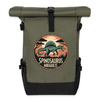Neue Spinosaurus Mirabilis 2026 Entdeckung - Rolltop Rucksack - Olive/Schwarz - Vorne