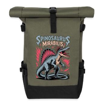 Neue Spinosaurus Mirabilis 2026 Entdeckung - Rolltop Rucksack - Olive/Schwarz - Vorne