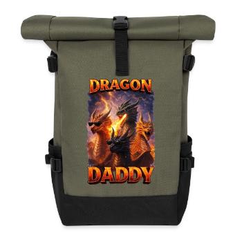 Feuerdrachen Daddy - Rolltop Rucksack - Olive/Schwarz - Vorne