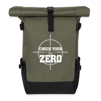 Shooting range at the shooting range, shooting exercises at the - Roll Top Backpack - olive/black - Front